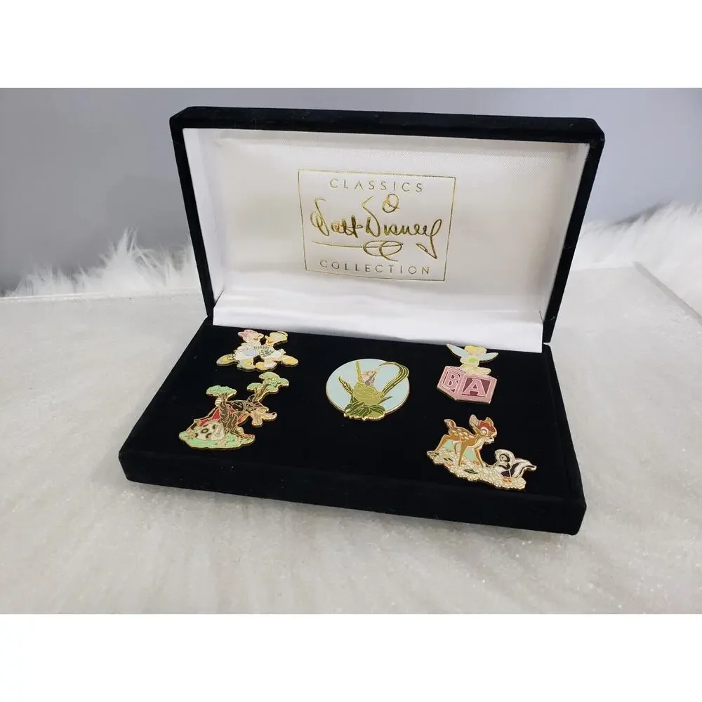 WDCC 1st 5 Figurines Series‎ Pin set Walt Disney Classic Collection VTG